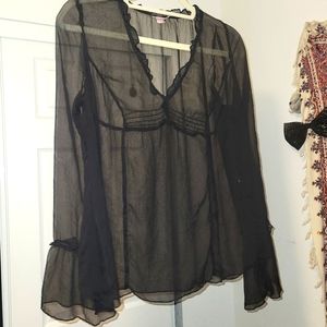 Black sheer top